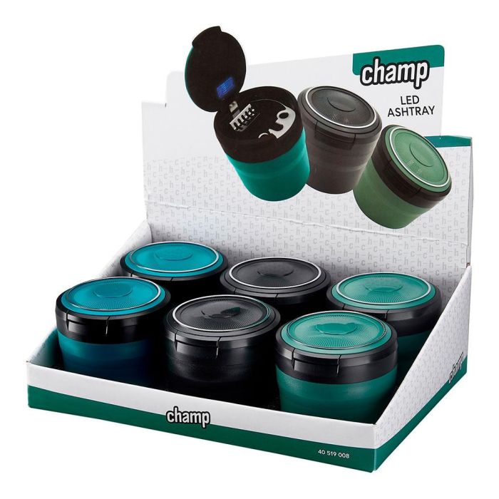 Cenicero redondo con led, colores surtidos, ø8 x 7 cm 6