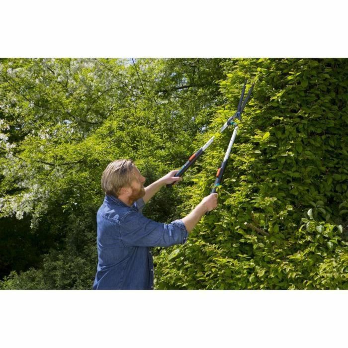 Gardena TeleCut Cortasetos Telescópico con Brazos de Aluminio y 25 cm de Longitud de Corte
