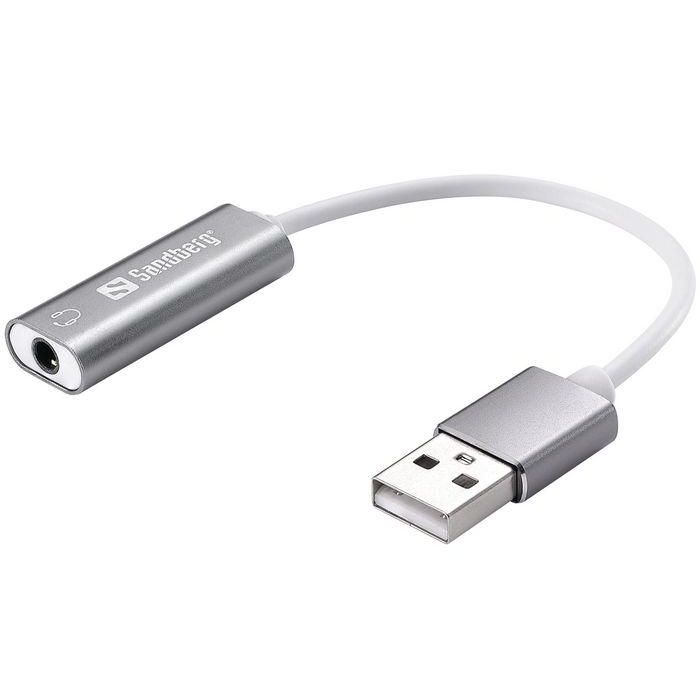 Sandberg Adaptador Convertidor USB para Auriculares Mini-jack 4 Polos a PC Sandberg Adaptador Convertidor USB para Auriculares Mini-jack 4 Polos a PC