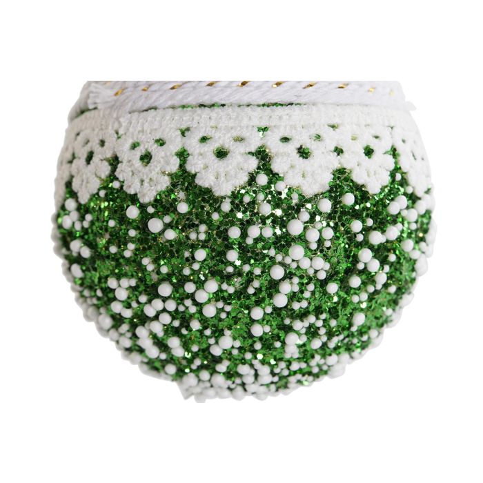 DKD Home Decor Decoración Colgante Navidad Tradicional Rojo Blanco 8 x 8 x 8 cm (12 Unidades) 3