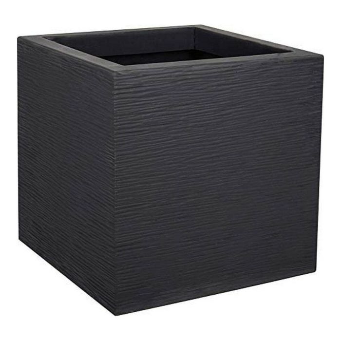 EDA PLASTIQUE Caja de flores cuadrada Graphit Up - 21 L - 29.5 x 29.5 x 29.5 cm - Gris antracita 2 EDA PLASTIQUE Caja de flores cuadrada Graphit Up - 21 L - 29.5 x 29.5 x 29.5 cm - Gris antracita 2