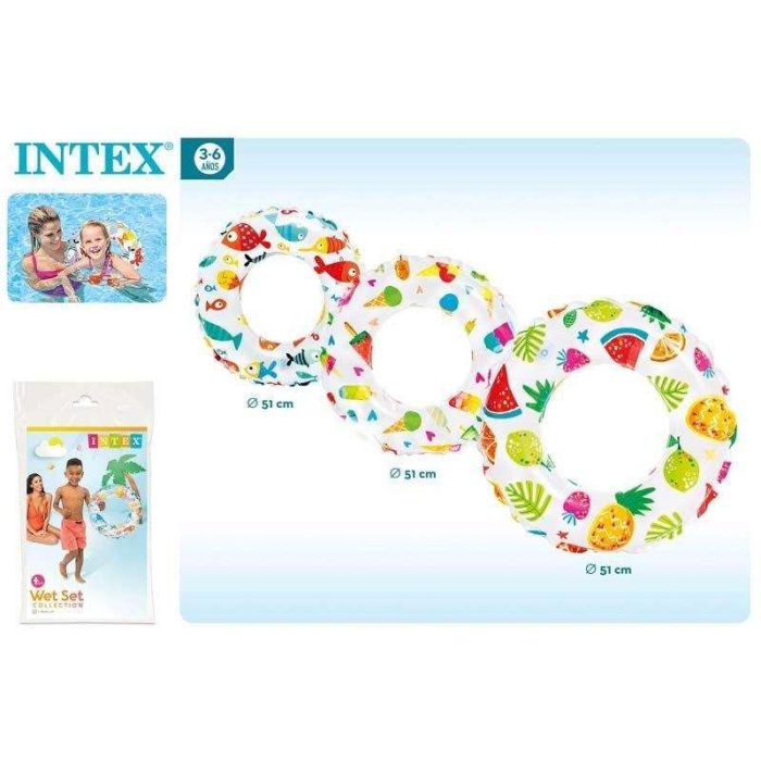 Intex Flotador Hinchable Estampados Animados 51cm de Diámetro para Niños de 3 a 6 Años en PVC - Modelos Surtidos 1