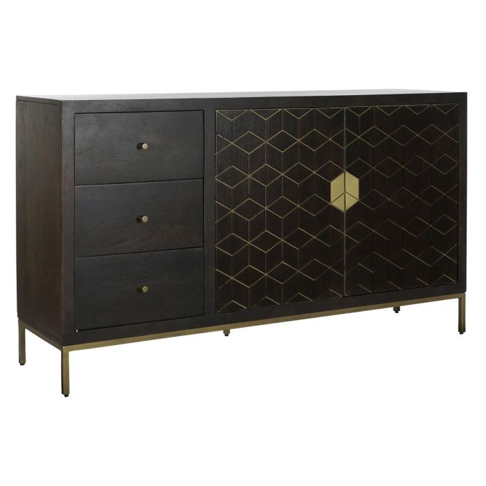 DKD Home Decor Buffet Moderno Colección Rombo Gold con 3 Cajones y 2 Puertas de Acacia y Metal Marrón Oscuro Dorado 160x40x90 cm 0 DKD Home Decor Buffet Moderno Colección Rombo Gold con 3 Cajones y 2 Puertas de Acacia y Metal Marrón Oscuro Dorado 160x40x90 cm 0