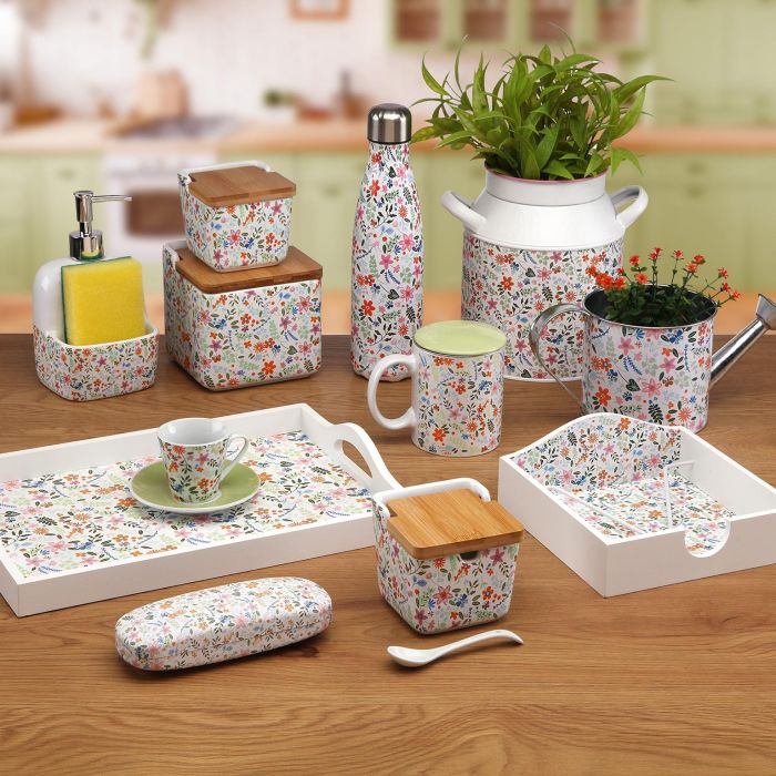 Set 3 Cestas Cuadradas Flowers Versa 14CM (2 Unidades) 2 Set 3 Cestas Cuadradas Flowers Versa 14CM (2 Unidades) 2