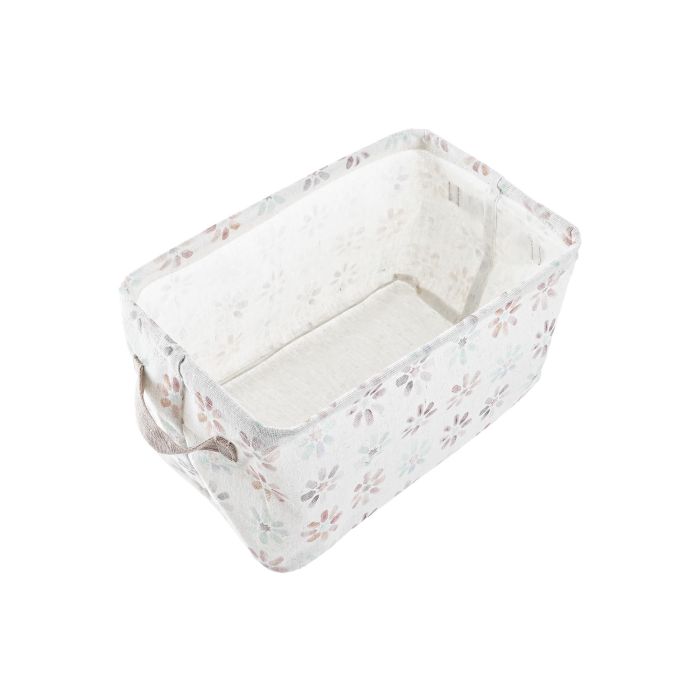 DKD Home Decor Cesta Shabby Blanco Multicolor Algodón Poliéster Set 3 Piezas 25 x 22 x 35 cm Colección Casablanca 2022 3