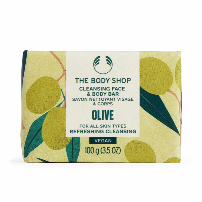 The Body Shop Jabón Sólido Oliva para Cara y Cuerpo 100g – Vegano, Purificante y Refrescante para Todo Tipo de Piel 1