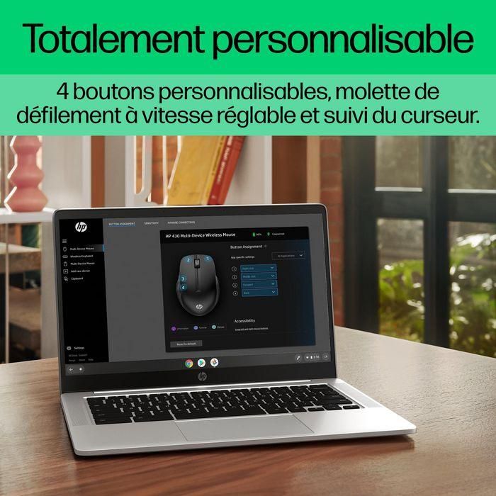 HP 430 Ratón Inalámbrico Multi-Dispositivo Ergonómico con Botones Programables Sensor Multi-Superficie Batería 24 Meses 8