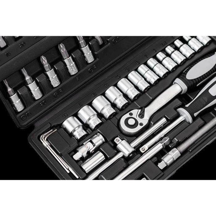 Connex Set de vasos y puntas 52 piezas con carraca reversible 72 dientes, vasos de Cromo Vanadio y estuche. Ideal para bricolaje y taller 3 Connex Set de vasos y puntas 52 piezas con carraca reversible 72 dientes, vasos de Cromo Vanadio y estuche. Ideal para bricolaje y taller 3