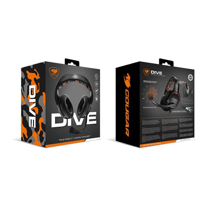 Cougar Gaming Headset Dive Auriculares Gaming Alámbricos Diadema Micrófono Extraíble Cancelación Ruido Negro 20-20000 Hz 50 mW 7 Cougar Gaming Headset Dive Auriculares Gaming Alámbricos Diadema Micrófono Extraíble Cancelación Ruido Negro 20-20000 Hz 50 mW 7