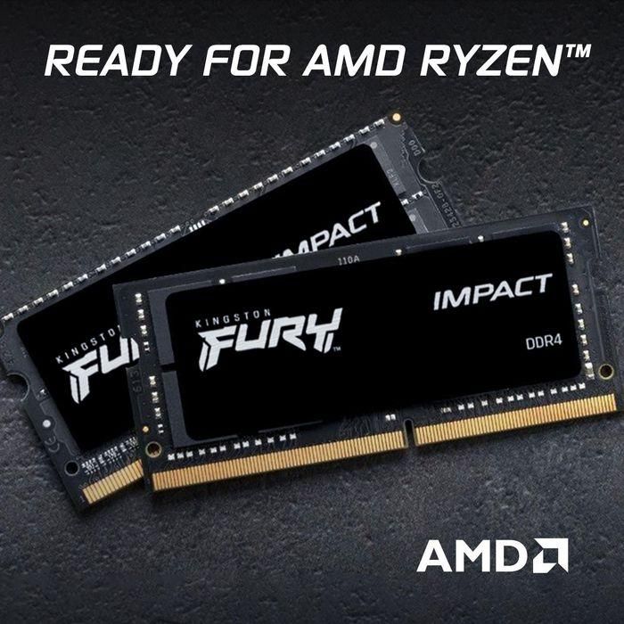 Kingston FURY Impact 16GB (2x8GB) 3200MHz DDR4 CL20 SODIMM para Portátil 14