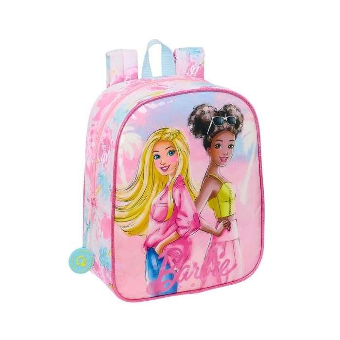 Mochila Escolar Barbie Painterly Rosa Azul cielo 22 x 27 x 10 cm