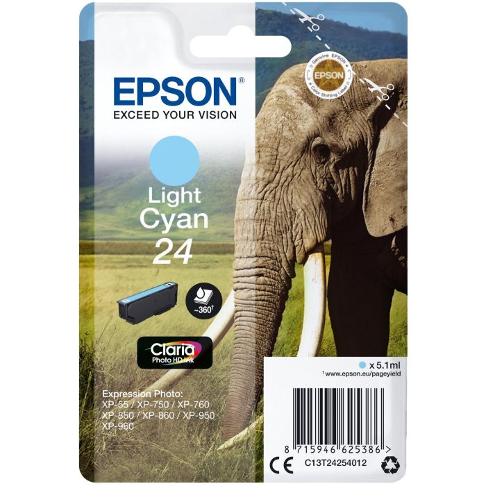 Epson Claria Photo HD Ink Cartucho Cian Claro 24