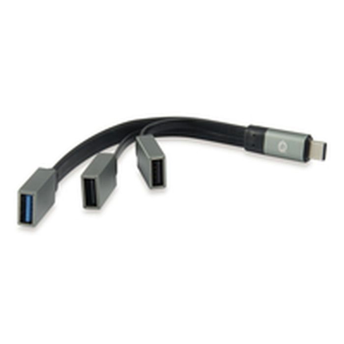 Conceptronic Hub USB Tipo C Hubbies01 - 1 Puerto USB 3.0 y 2 Puertos USB 2.0, Compatible con MacBook, Chromebook Pixel 2