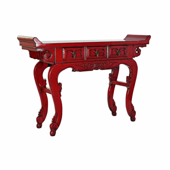 Consola Oriental DKD Home Decor Rojo 37 x 89 x 135 cm