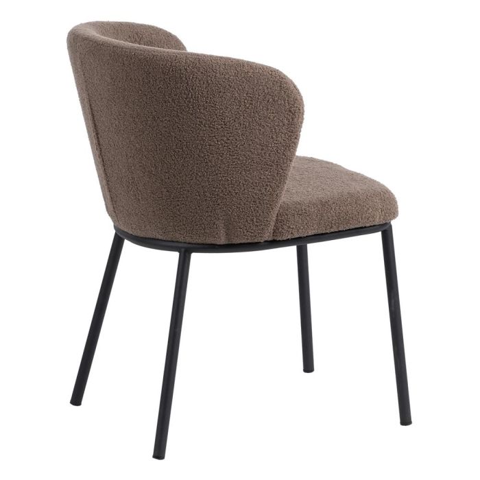 Silla Marrón Tejido-Metal Salón 58 X 52 X 77 cm