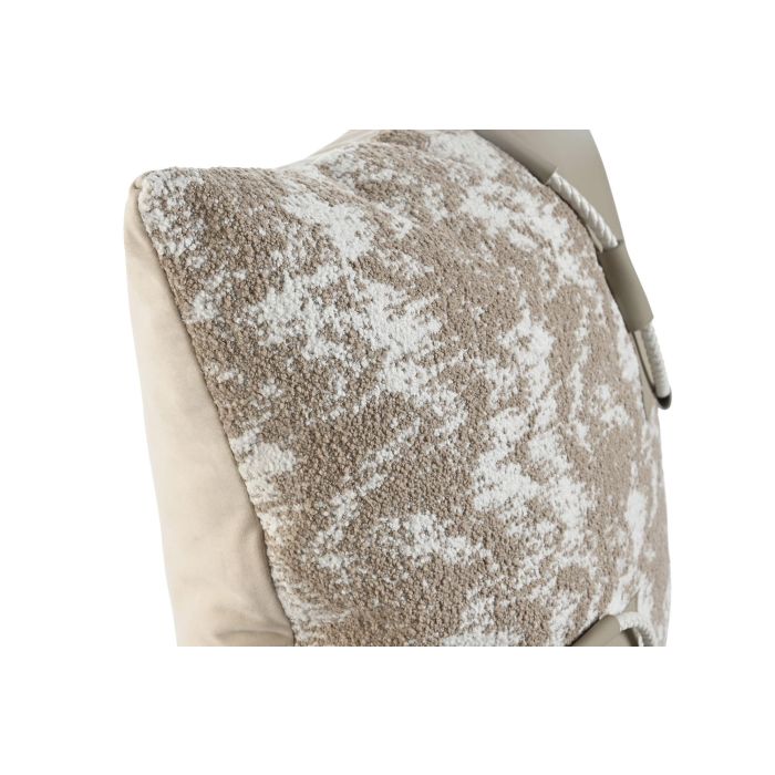 DKD Home Decor Cojin Beige 45 x 45 x 10 cm Tejido Poliester Jacquard Pu 1