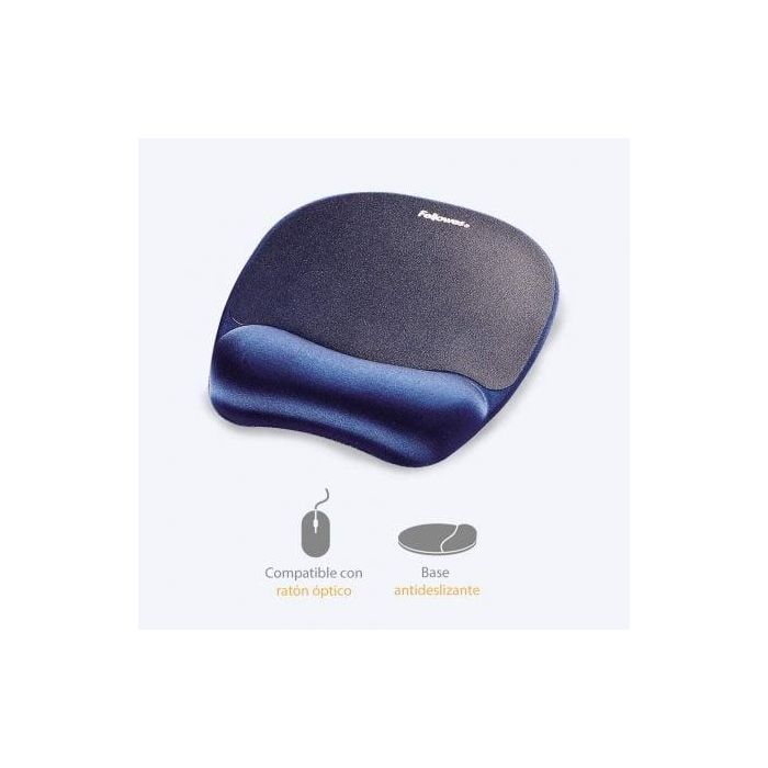 Fellowes Alfombrilla con reposamuñecas Memory Foam Azul 2 Fellowes Alfombrilla con reposamuñecas Memory Foam Azul 2