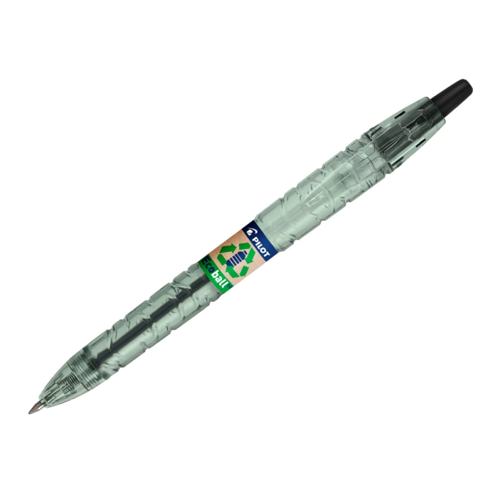 Pilot Bolígrafo Ecoball Plástico Reciclado Tinta Aceite Punta de Bola 1 mm Negro 1