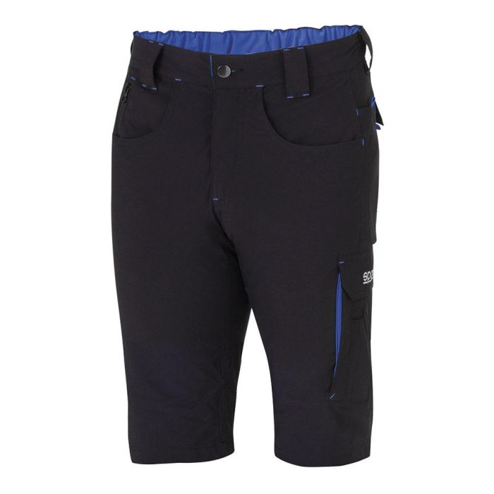 Sparco S02428NRAZ2M Pantalón Corto Light Tech con Bandas Reflectantes, Bolsillo Oculto, Nailon Elastán, Negro-Azul Talla M 0 Sparco S02428NRAZ2M Pantalón Corto Light Tech con Bandas Reflectantes, Bolsillo Oculto, Nailon Elastán, Negro-Azul Talla M 0
