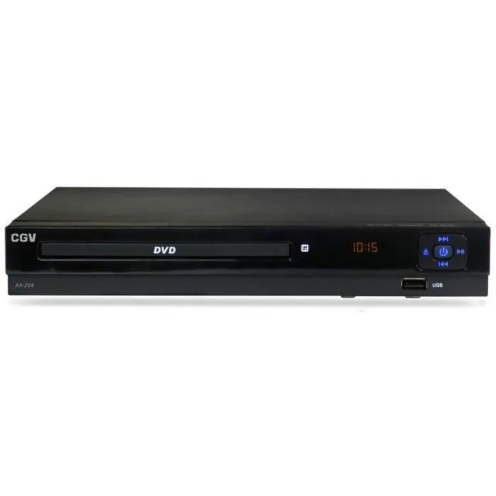 CGV AX 204 Reproductor de DVD para Sala de Estar con Escalado a 1080P y Reproducción Multimedia, Control Remoto con Botones Grandes 0 CGV AX 204 Reproductor de DVD para Sala de Estar con Escalado a 1080P y Reproducción Multimedia, Control Remoto con Botones Grandes 0