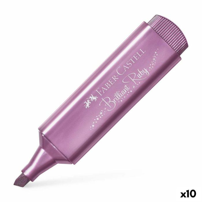 Subrayador Faber-Castell TEXTLINER 46 Rosa Rubí (10 Unidades)