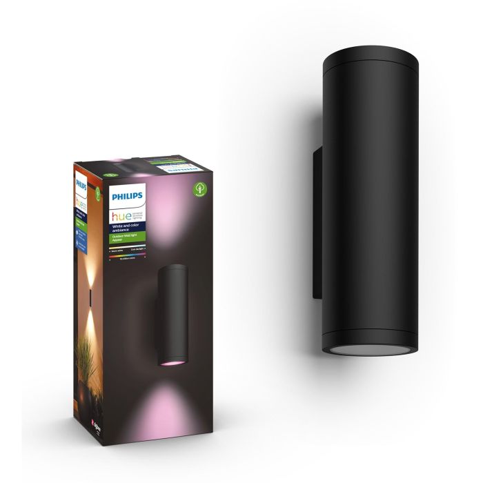 Philips Hue White & Color Ambiance Appear Wandleuchte rund Schwarz 1200lm 6