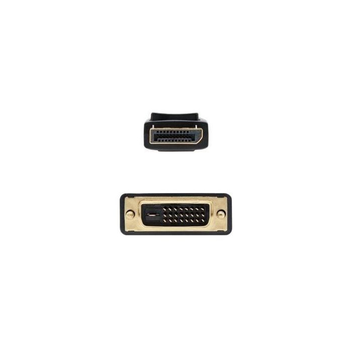 NANOCABLE CABLE CONVERSOR DISPLAYPORT/M A DVI/M, NEGRO 2.0 M 1 NANOCABLE CABLE CONVERSOR DISPLAYPORT/M A DVI/M, NEGRO 2.0 M 1
