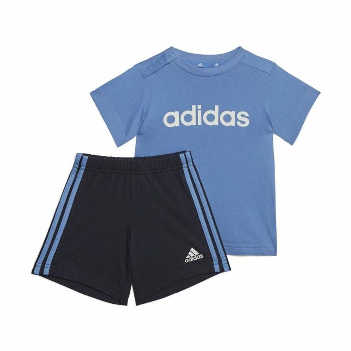 Conjunto Deportivo para Bebé Adidas 3 Stripes Azul 0 Conjunto Deportivo para Bebé Adidas 3 Stripes Azul 0