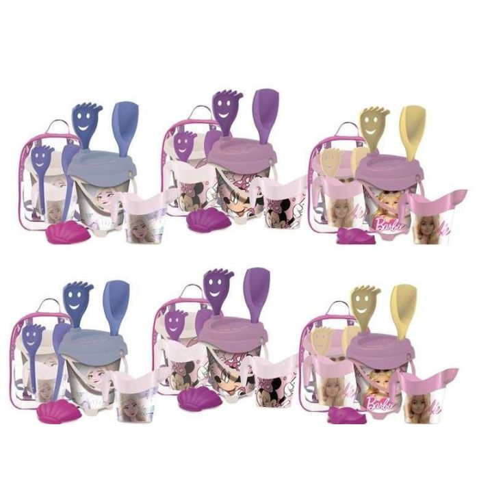 Cubo de playa castillo en mochila niña (4 frozen + 4 minnie + 4 barbie) 32x25x18 cm 2 Cubo de playa castillo en mochila niña (4 frozen + 4 minnie + 4 barbie) 32x25x18 cm 2