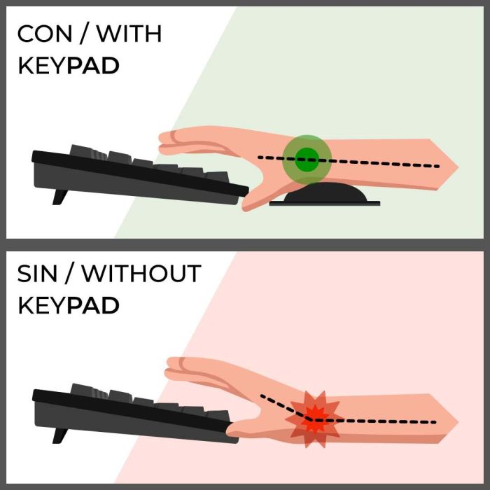 Phoenix technologies Keypad Reposamuñecas Ergonómico con Espuma de Alta Densidad y Gel 4