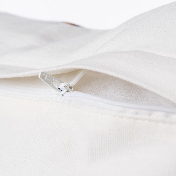 Cojín Blanco-Marrón Algodón/Terciopelo 30 X 50 cm