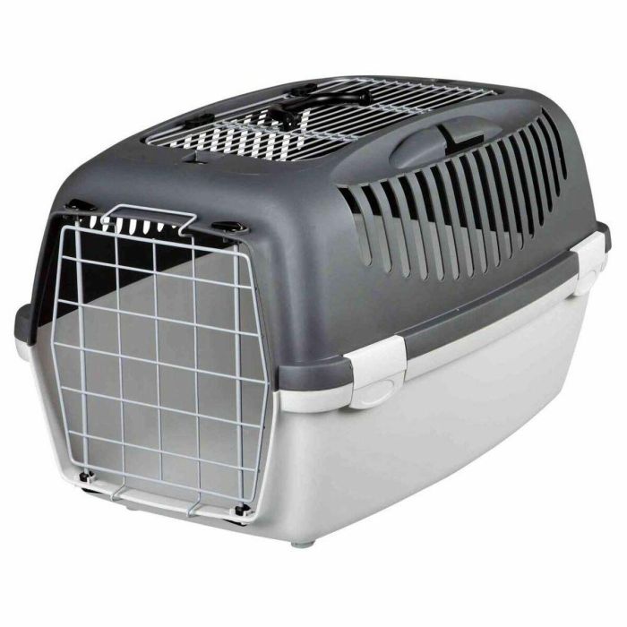 TRIXIE Capri 3 Caja de transporte para perros de plástico 40x38x61 cm, Gris claro/gris, Techo abatible, Puerta metálica, hasta 12 kg 0 TRIXIE Capri 3 Caja de transporte para perros de plástico 40x38x61 cm, Gris claro/gris, Techo abatible, Puerta metálica, hasta 12 kg 0