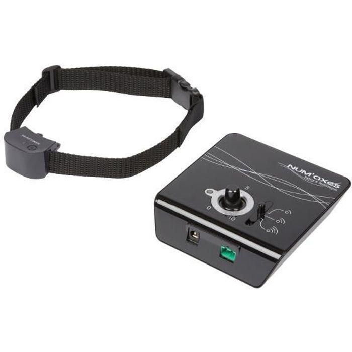 Num'Axes Sistema Antifugas Valla Invisible para Gatos y Perros Pequeños - Collar Sumergible Miniaturizado y Correa Antiahogo - Negro Num'Axes Sistema Antifugas Valla Invisible para Gatos y Perros Pequeños - Collar Sumergible Miniaturizado y Correa Antiahogo - Negro