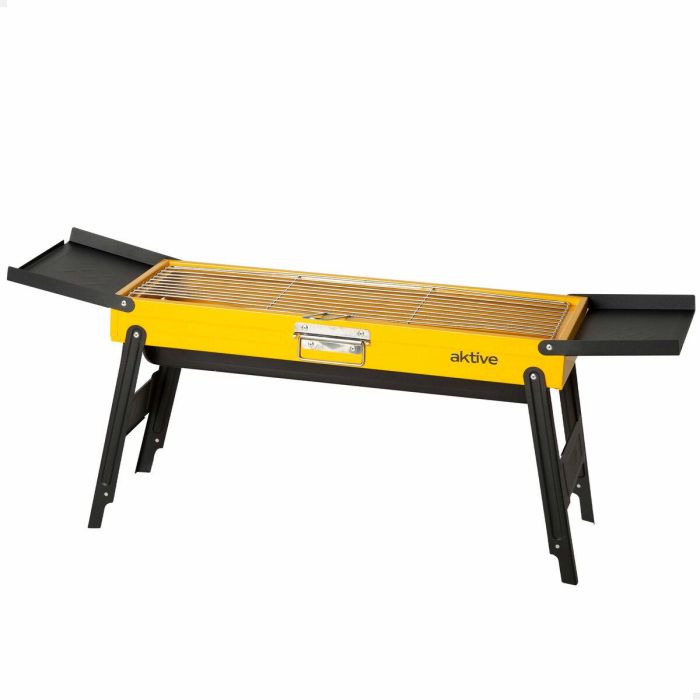 Barbacoa Portátil Aktive Acero 89 x 32 x 22 cm Amarillo 6 Barbacoa Portátil Aktive Acero 89 x 32 x 22 cm Amarillo 6