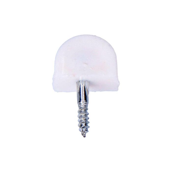 Edm Pack 8 uds. Porta-Estante Semi Redondo Pequeño Blanco 0 Edm Pack 8 uds. Porta-Estante Semi Redondo Pequeño Blanco 0