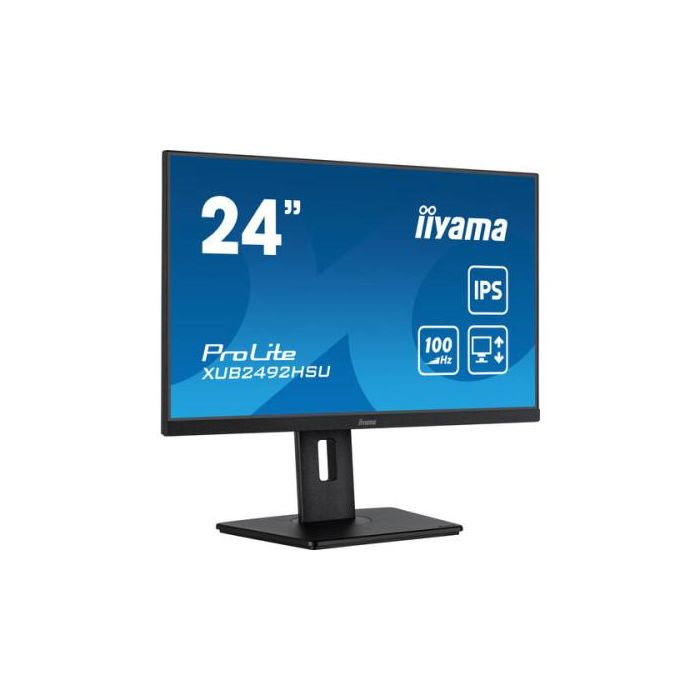 MONITOR IIYAMA 24" PROLITE SLIM, IPS, 100HZ, 0,4 MS, USB, HDMI, DISPLAYPORT, ALT 2x2W, INCLI NEGRO MONITOR IIYAMA 24" PROLITE SLIM, IPS, 100HZ, 0,4 MS, USB, HDMI, DISPLAYPORT, ALT 2x2W, INCLI NEGRO