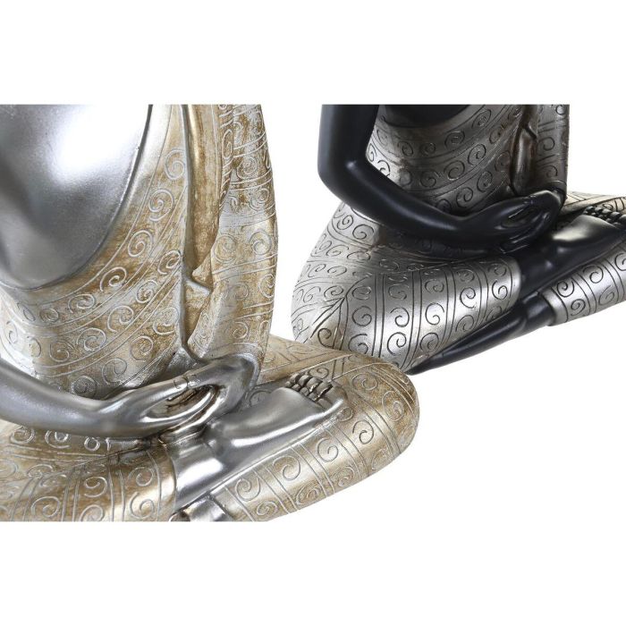 Figura Oriental DKD Home Decor Dorado Plateado 15 x 40 x 26 cm (2 Unidades) 1 Figura Oriental DKD Home Decor Dorado Plateado 15 x 40 x 26 cm (2 Unidades) 1