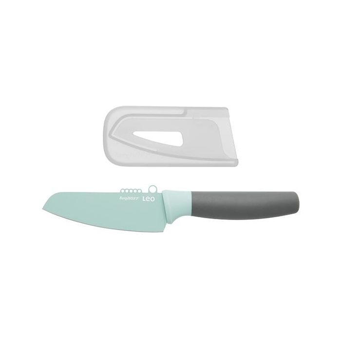 Berghoff 3950107 Cuchillo Verduras Con Pelador Verde 11 cm Antiadherente Mango Contorneado Funda Protectora