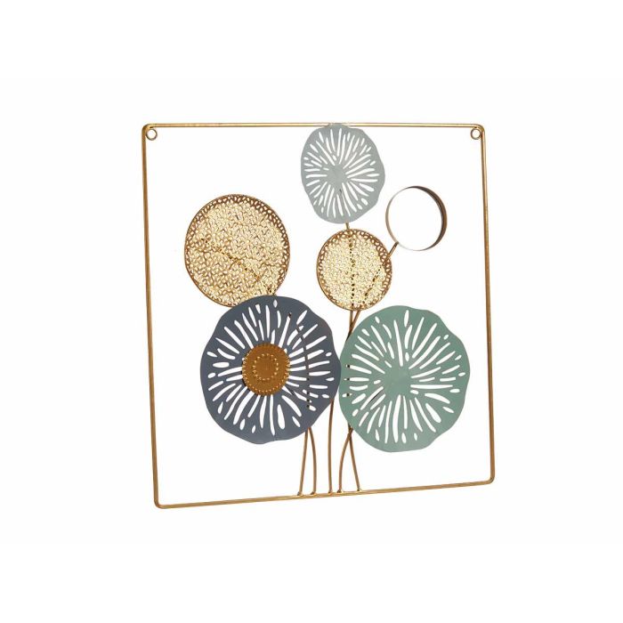 Mural Con Marco Cuadrado Flores Y Espejo Giftdecor 45CM (4 Unidades) 1 Mural Con Marco Cuadrado Flores Y Espejo Giftdecor 45CM (4 Unidades) 1