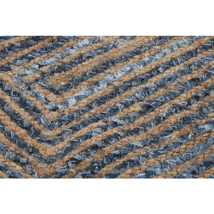 DKD Home Decor Alfombra Pokara Indio Multicolor Azul Algodón Yute 290 x 1 x 200 cm 2