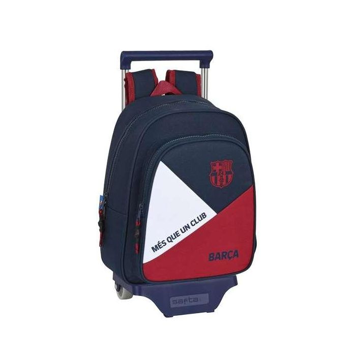 Mochila Escolar con Ruedas F.C. Barcelona Corporativa Azul Granate (27 x 33 x 10 cm)