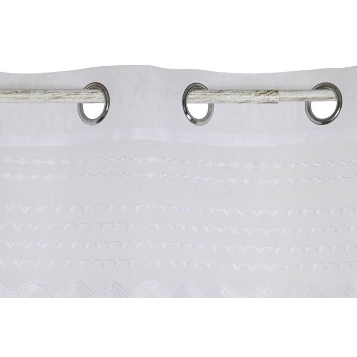 Cortina Boho DKD Home Decor Blanco 260 x 140 cm (2 Unidades) 1