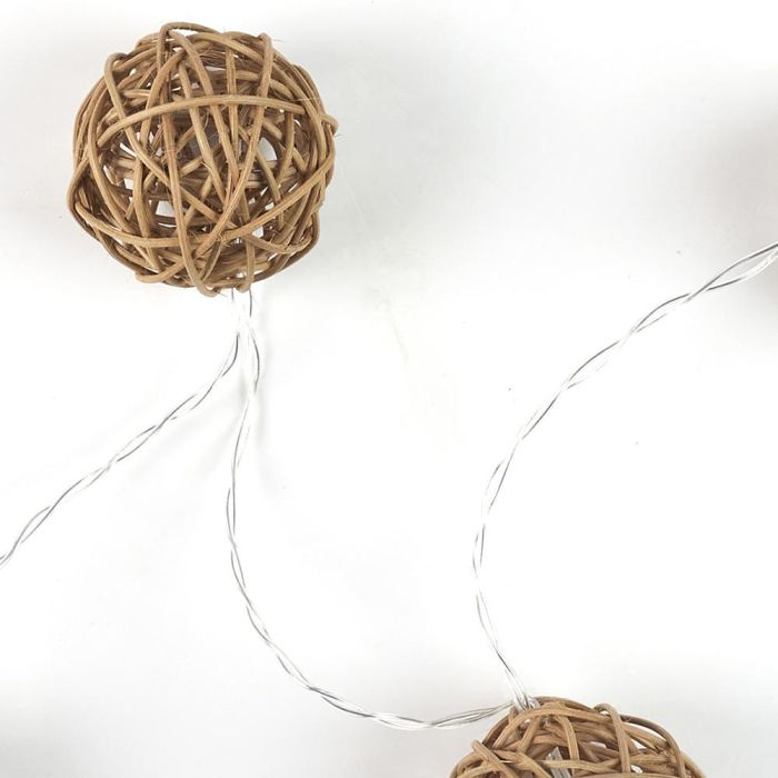 Home Deco Factory Guirnalda 8 LED Ratán 148cm 2 Home Deco Factory Guirnalda 8 LED Ratán 148cm 2