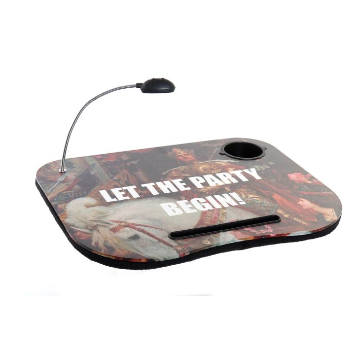 DKD Home Decor Bandeja de PVC con Iluminación LED para Decoración Largo 38cm Ancho 48cm Alto 7cm
