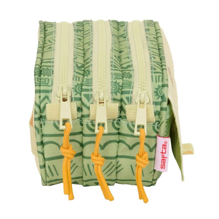 Portatodo Triple Mufasa Verde Beige 21,5 x 10 x 8 cm 3