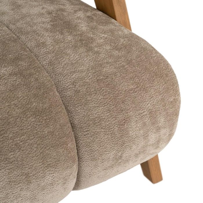Sillón Taupe Madera de Abedul Salón 76,50 X 87 X 72,50 cm