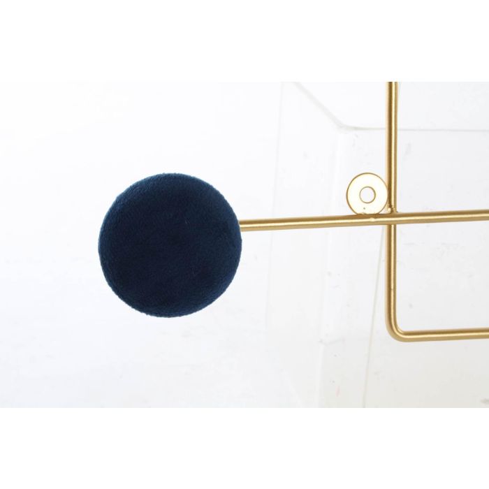 DKD Home Decor Perchero de Pared Urban Multicolor Dorado de Metal y Espejo - Pack 4 Unidades (Alto 38 x Ancho 43 x Largo 5 cm) 2
