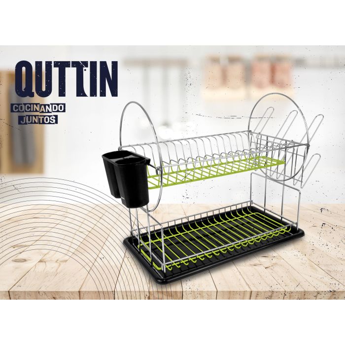 Escurreplatos con bandeja Quttin 50x23.5x33 cm (6 Unidades) 5 Escurreplatos con bandeja Quttin 50x23.5x33 cm (6 Unidades) 5