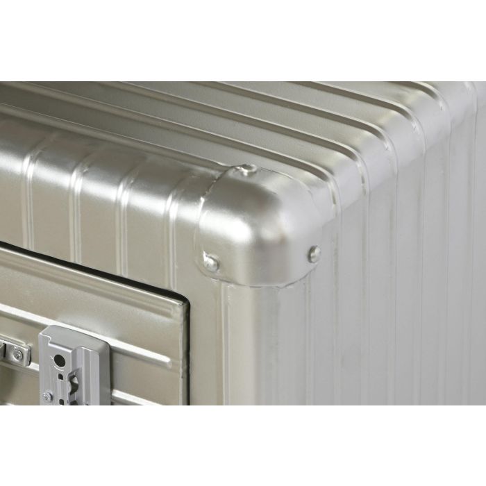 DKD Home Decor Mesita de Noche Vintage Plateado 39x63x46 cm 2