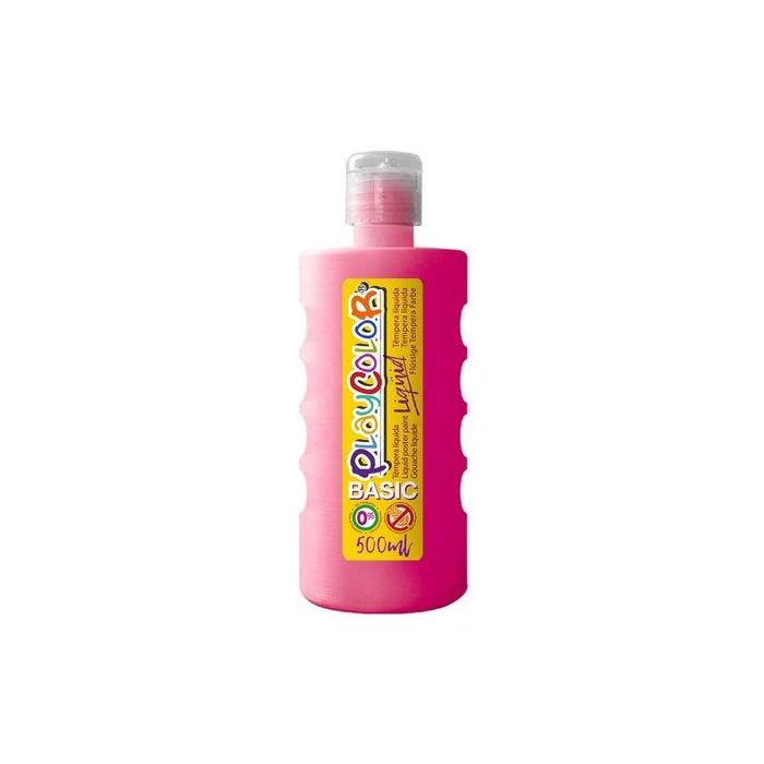 Tempera Playcolor Liqüid Liquida 500 Ml (Botella) Magenta 6 unidades